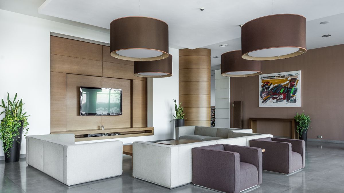Interior de zona común contemporánea, fotografía ilustrativa